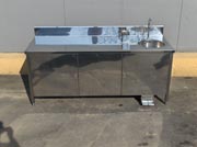 Sink with knives sterilizer, edge and doors