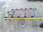 Trolley for transporting baskets from sterilization